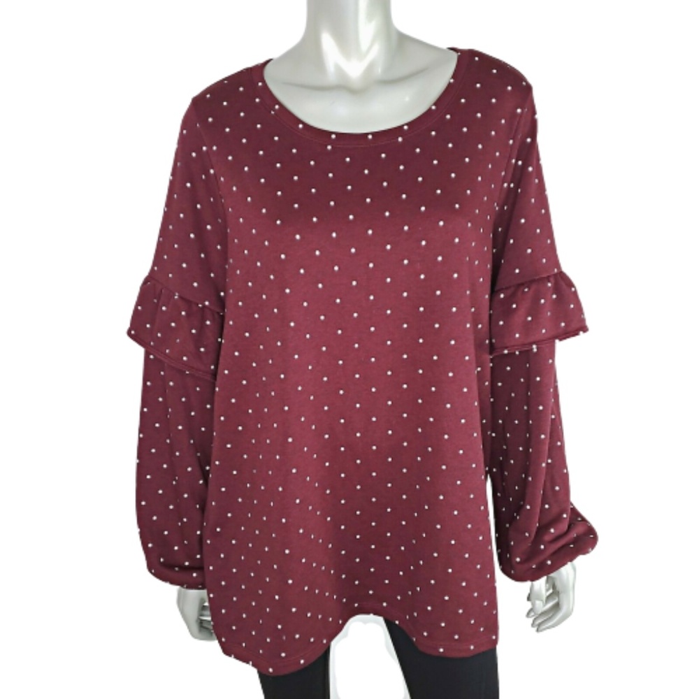Old Navy Red Polka Dot Sweater Plus Size XXL